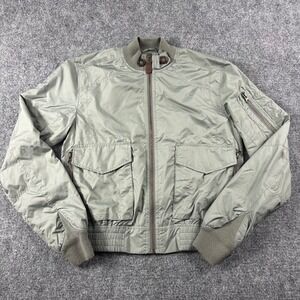 Spiewak Bomber Jacket Womens Small Gray Full Zip Flight Coat Lightweight‎